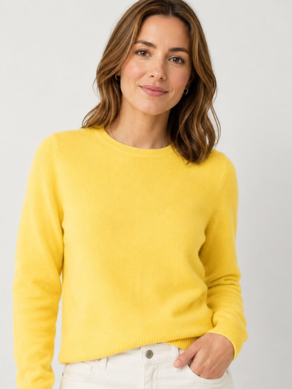 Joe Fresh Yellow Crew Neck Sweater